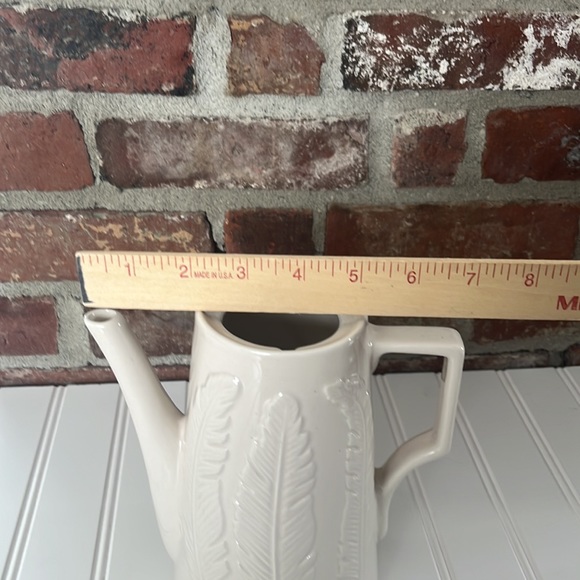 Coffee Pot by Patch NYC @ Target. Cream color with fern design ceramic - Picture 9 of 11